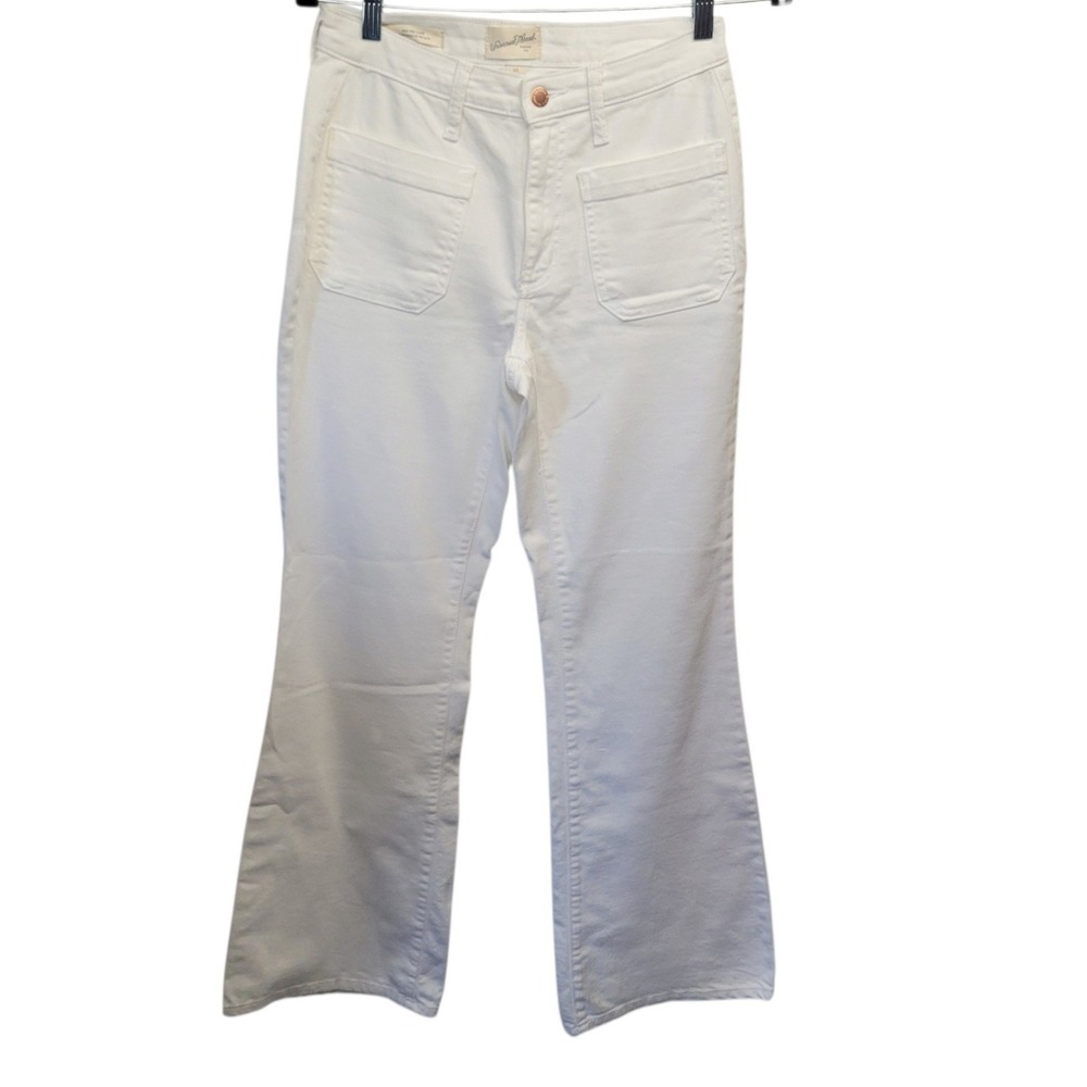 Universal Thread Womens High Rise Flare Jeans White Front Patch
Pockets Size 4R